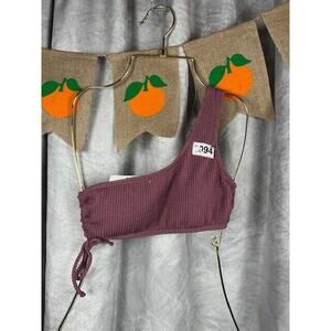 Salt + Cove Womens Textured One Shoulder Bikini Swim top Juniors XS